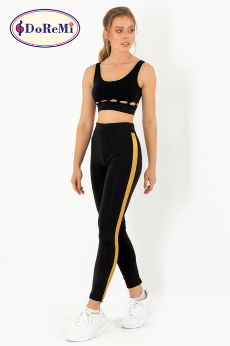 DoReMi Active Sportive Kalın Çizgili Tayt