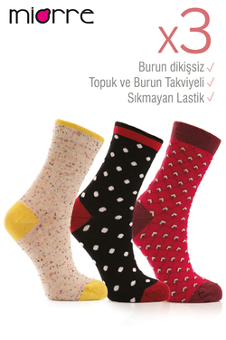 Miorre 3lü Bayan Soket Çorabı