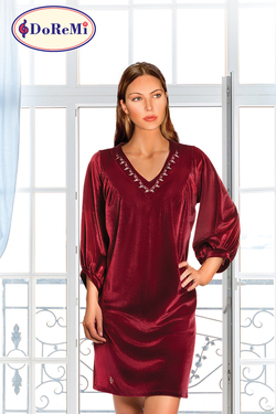 Doremi Uzun Kollu Kadife Gecelik