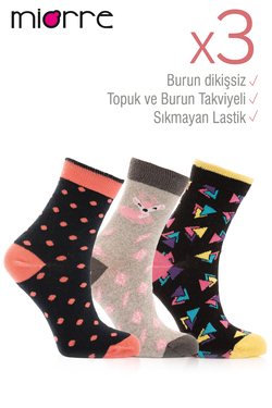 Miorre 3l ü Bayan Soket Çorabı