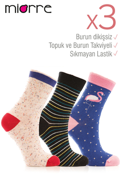 Miorre 3lü Bayan Soket Çorabı