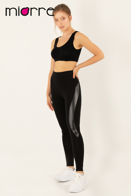 Miorre Deri Detaylı Bayan Tayt