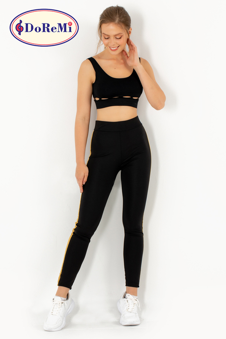 DoReMi Active Sportive Kalın Çizgili Tayt