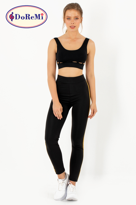 DoReMi Active Sportive Kalın Çizgili Tayt