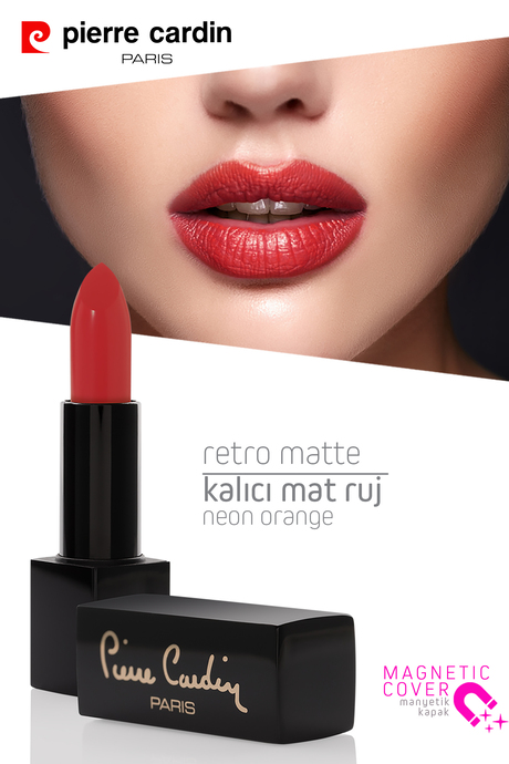 Pierre Cardin Retro Matte Lipstick  - Neon Orange - 148