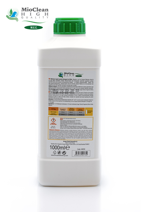 Mioclean Beyazlar için Sıvı Çamaşır Deterjanı 1000 ML