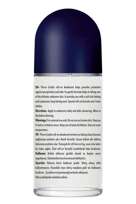 Pierre Cardin Roll-on Kadın Deodorant Ter Kokusu Önleyici Leke Bırakmayan 48 Saat Anti-perspirant Koruma -Fresh Active - Aktif Ferahlık - 50 ml