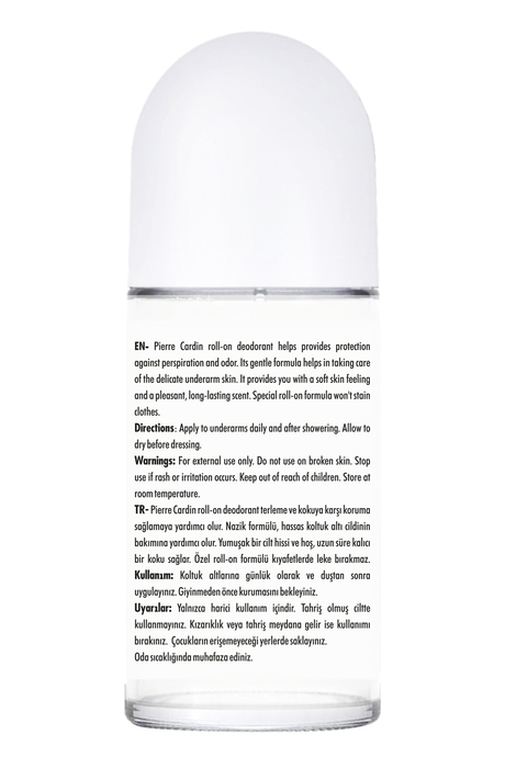 Pierre Cardin Roll-on Kadın Deodorant Ter Kokusu Önleyici Leke Bırakmayan 48 Saat Anti-perspirant Koruma – Whitening Beyazlatıcı 50 ml