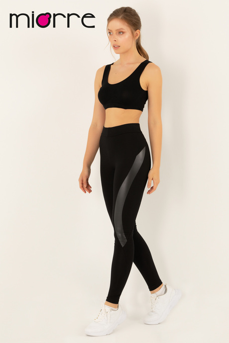 Miorre Deri Detaylı Bayan Tayt