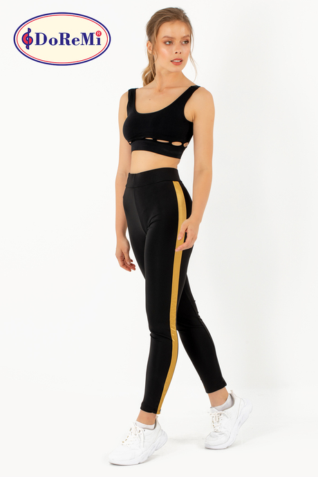 DoReMi Active Sportive Kalın Çizgili Tayt