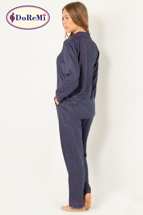 DoReMi Doğal Viskon Soft Yumuşak Düğmeli Pijama Takımı