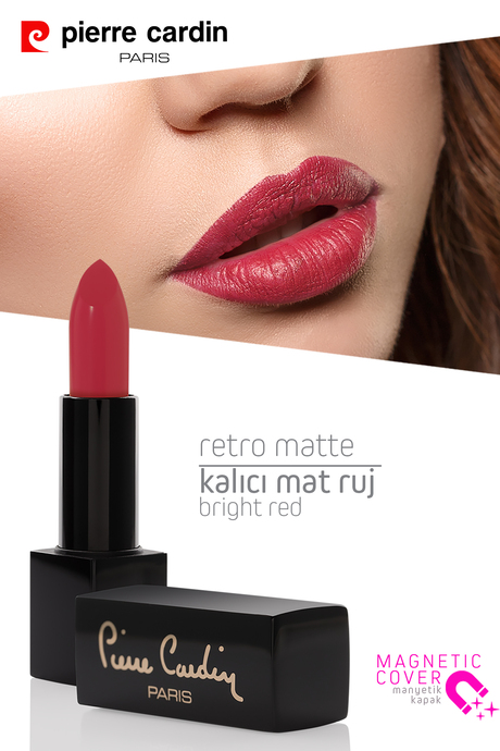 Pierre Cardin Retro Matte Lipstick  - Bright Red - 151