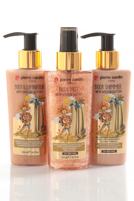 Pierre Cardin Body Illuminator With Golden Glitter-Altın Işıltılı  Vücut Aydınlatıcı-125ml