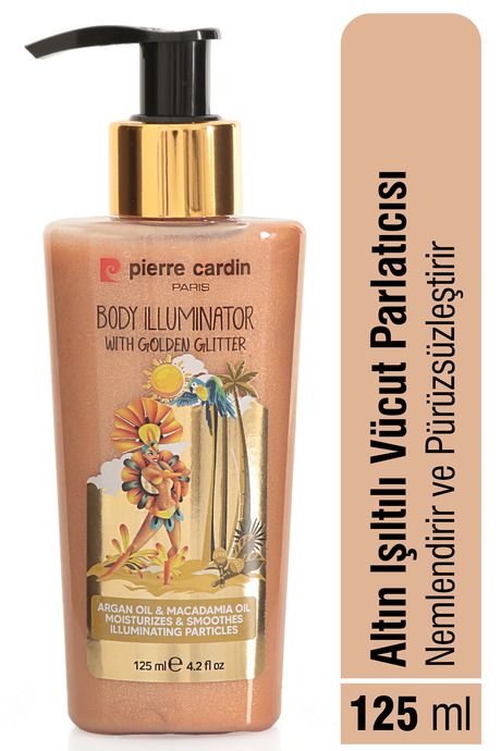 Pierre Cardin Body Illuminator With Golden Glitter-Altın Işıltılı  Vücut Aydınlatıcı-125ml