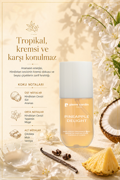 Pierre Cardin Saç ve Vücut Mist - 110 ml - Pineapple Delight (Hair & Body Mist)