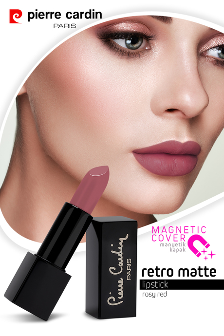 Pierre Cardin Retro Matte Lipstick  - Rosy Red - 139